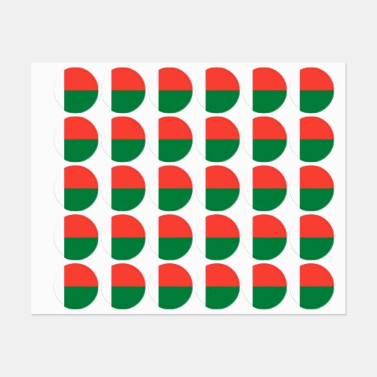 Madagaskar-vlag Labels (Vel)
