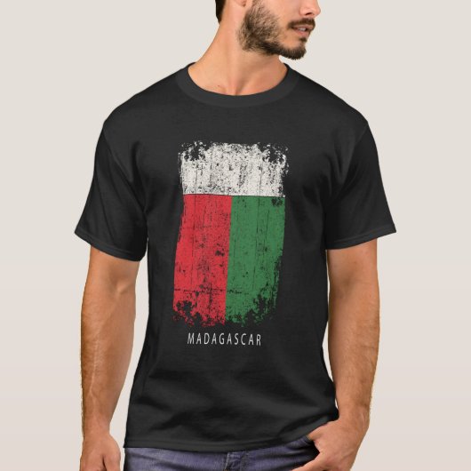 Madagaskar Vlag Madagaskar T-shirt (Voorkant)