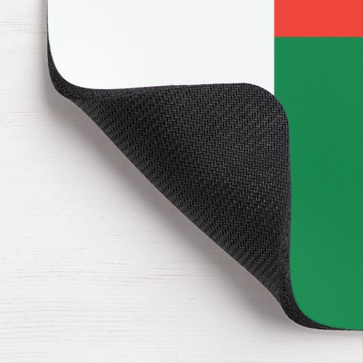 Madagaskar-vlag Mousepad Muismat (Hoek)