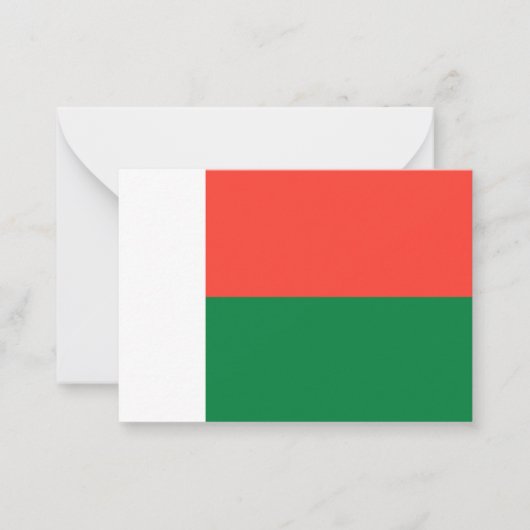 Madagaskar vlag notitiekaartje (Voorkant)