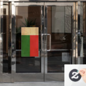 Madagaskar Vlag Ontwerp Raamsticker (Kantoordeur)