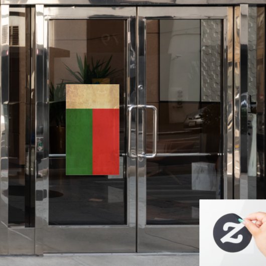 Madagaskar Vlag  Ontwerp Raamsticker (Kantoordeur)