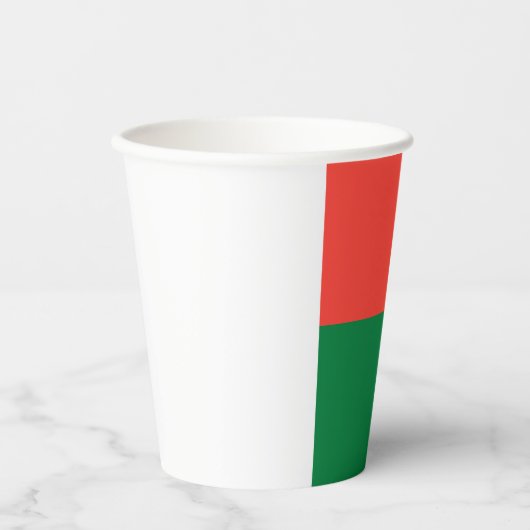 Madagaskar Vlag Papieren Bekers (Voorkant)