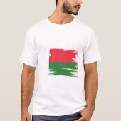 Madagaskar Vlag Penselen T-shirt (Voorkant)