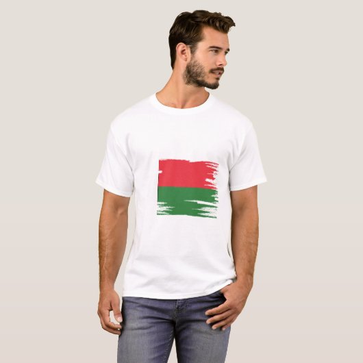Madagaskar Vlag Penselen T-shirt (Voorkant volledig)