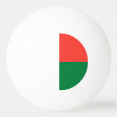 Madagaskar Vlag Pingpongbal (Achterkant)