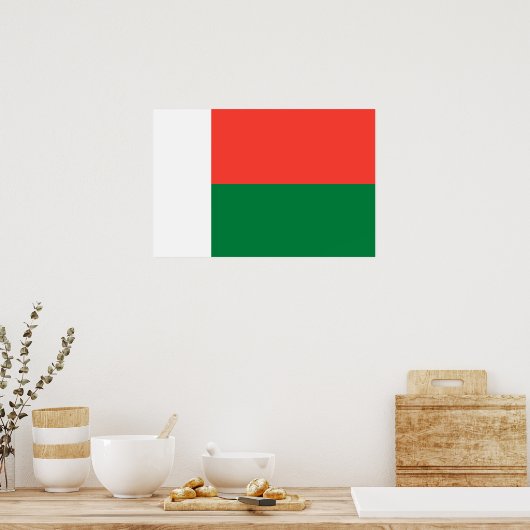 Madagaskar-vlag Poster (Keuken)