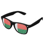 Madagaskar-vlag Retro Zonnebril (Gekanteld)