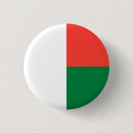 Madagaskar Vlag Ronde Button 3,2 Cm (Voorkant)