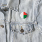 Madagaskar Vlag Ronde Button 3,2 Cm (In situ)