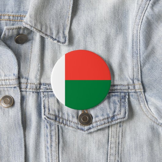Madagaskar-vlag Ronde Button 7,6 Cm (In situ)