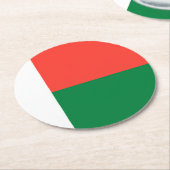 Madagaskar-vlag Ronde Kartonnen Onderzetter (Gebogen)