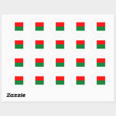 Madagaskar-vlag Ronde Sticker (Vel)