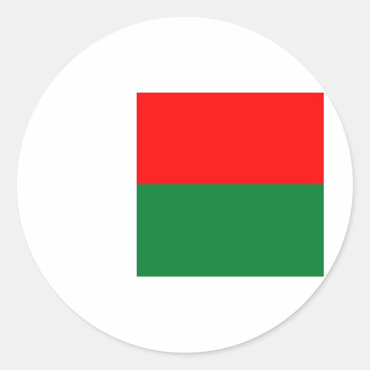 Madagaskar-vlag Ronde Sticker (Voorkant)
