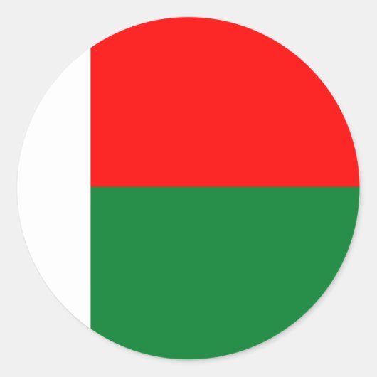Madagaskar-vlag Ronde Sticker (Voorkant)