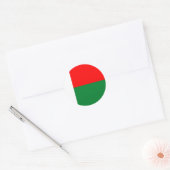 Madagaskar-vlag Ronde Sticker (Envelop)
