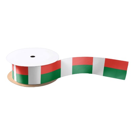 Madagaskar Vlag Satijnen Lint (Spoel)