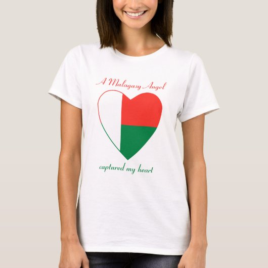 Madagaskar Vlag Schatje T-Shirt (Voorkant)