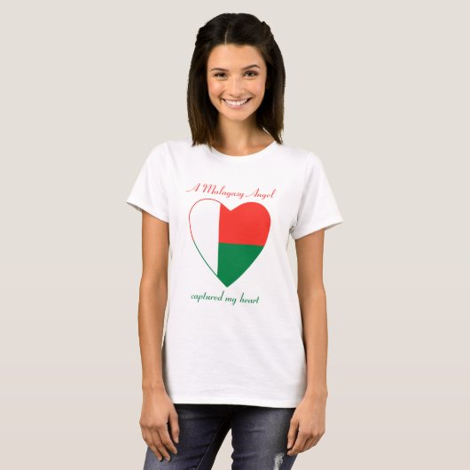 Madagaskar Vlag Schatje T-Shirt (Voorkant volledig)