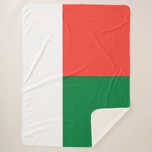 Madagaskar-vlag Sherpa Deken (Voorkant)