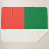 Madagaskar-vlag Sherpa Deken (Voorkant (horizontaal))