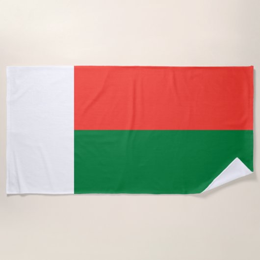 Madagaskar Vlag Strandlaken (Voorkant)