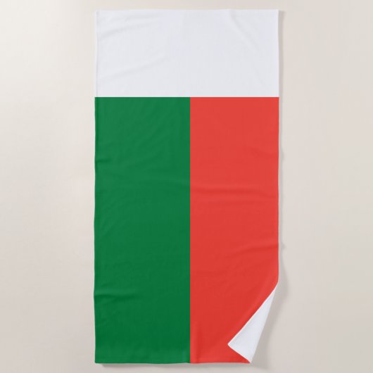 Madagaskar vlag strandlaken (Voorkant)