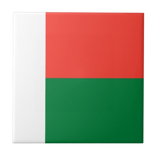 Madagaskar-vlag Tegeltje (Voorkant)