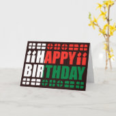 Madagaskar Vlag Verjaardag Kaart (Gele Bloem)