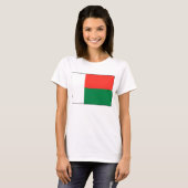 Madagaskar Vlag x Kaart T-shirt (Voorkant volledig)