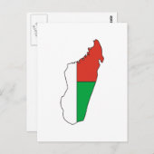 Madagaskar-vlaggenkaart Briefkaart (Voorkant / Achterkant)