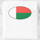 Madagaskar-vlaggenovale Sticker (Tas)