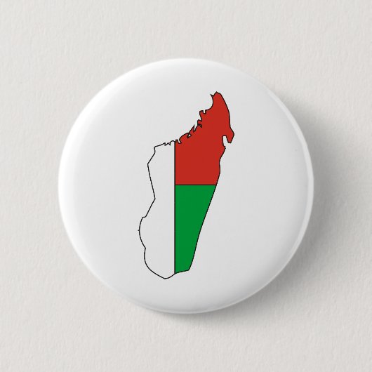 Madagaskar-vlaggenplattegrond Ronde Button 5,7 Cm (Voorkant)