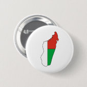 Madagaskar-vlaggenplattegrond Ronde Button 5,7 Cm (Voorkant /achterkant)