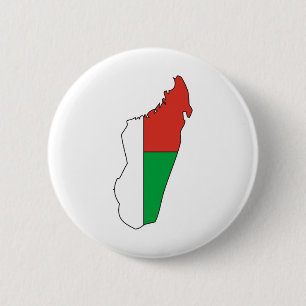 Madagaskar-vlaggenplattegrond Ronde Button 5,7 Cm