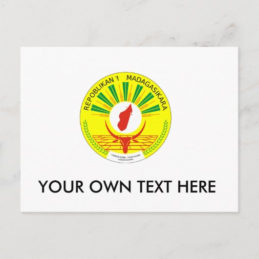 Madagaskar-wapenschild Briefkaart (Voorkant)