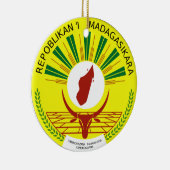 Madagaskar-wapenschild Keramisch Ornament (Rechts)
