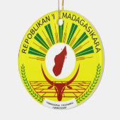 Madagaskar-wapenschild Keramisch Ornament (Links)