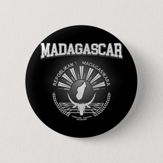 Madagaskar-wapenschild Ronde Button 5,7 Cm (Voorkant)