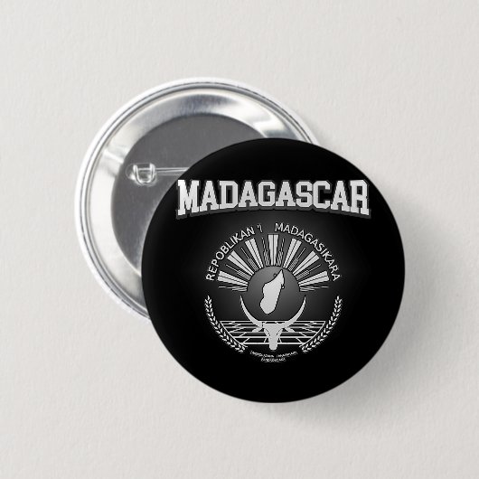 Madagaskar-wapenschild Ronde Button 5,7 Cm (Voorkant /achterkant)