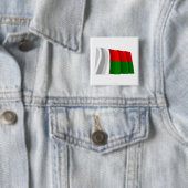 Madagaskar Waving Flag Vierkante Button 5,1 Cm (In situ)