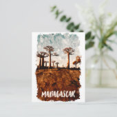Madagaskarlaan van het Baobabs-landschap Briefkaart (Staand voorkant)