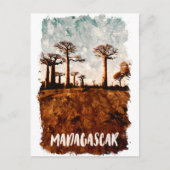 Madagaskarlaan van het Baobabs-landschap Briefkaart (Voorkant)