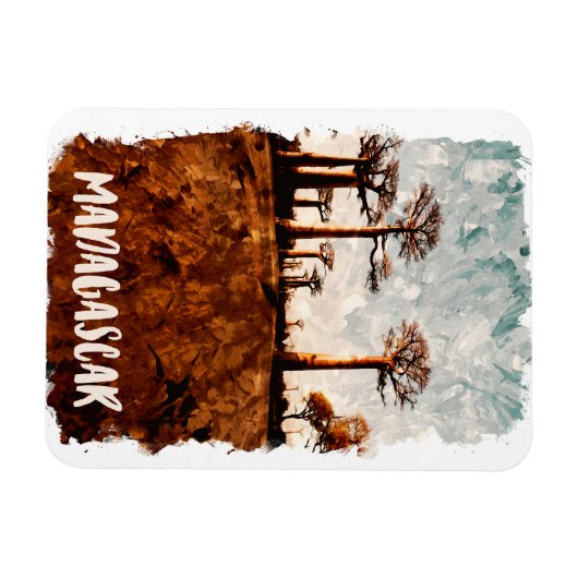 Madagaskarlaan van het Baobabs-landschap Magneet (Horizontaal)