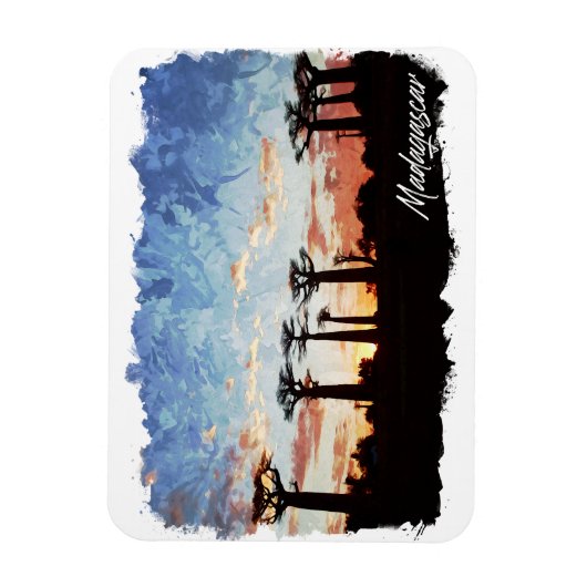 Madagaskarlaan van het Baobabs Panorama-Uitzicht Magneet (Verticaal)