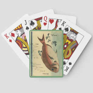 Madai of Red Tai - Hiroshige's Japanse visprint Pokerkaarten