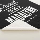 Madalynn Gepersonaliseerde naam Birthday Gift Sherpa Deken (3/4)