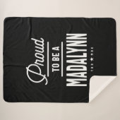 Madalynn Gepersonaliseerde naam Birthday Gift Sherpa Deken (Voorkant (horizontaal))