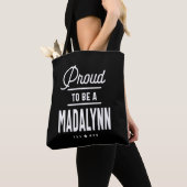 Madalynn Gepersonaliseerde naam Birthday Gift Tote Bag (Dichtbij)