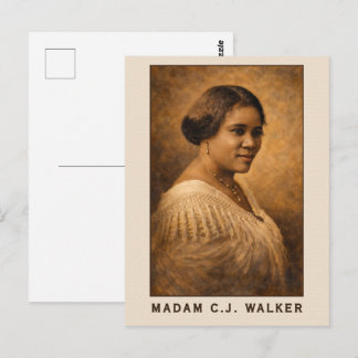 Madam C.J. Walker Portrait Art Briefkaart